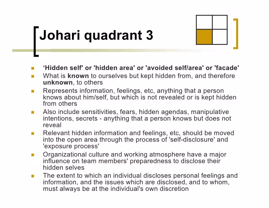 Arti Hidden Area Memahami Diri Tersembunyi dalam Johari Window